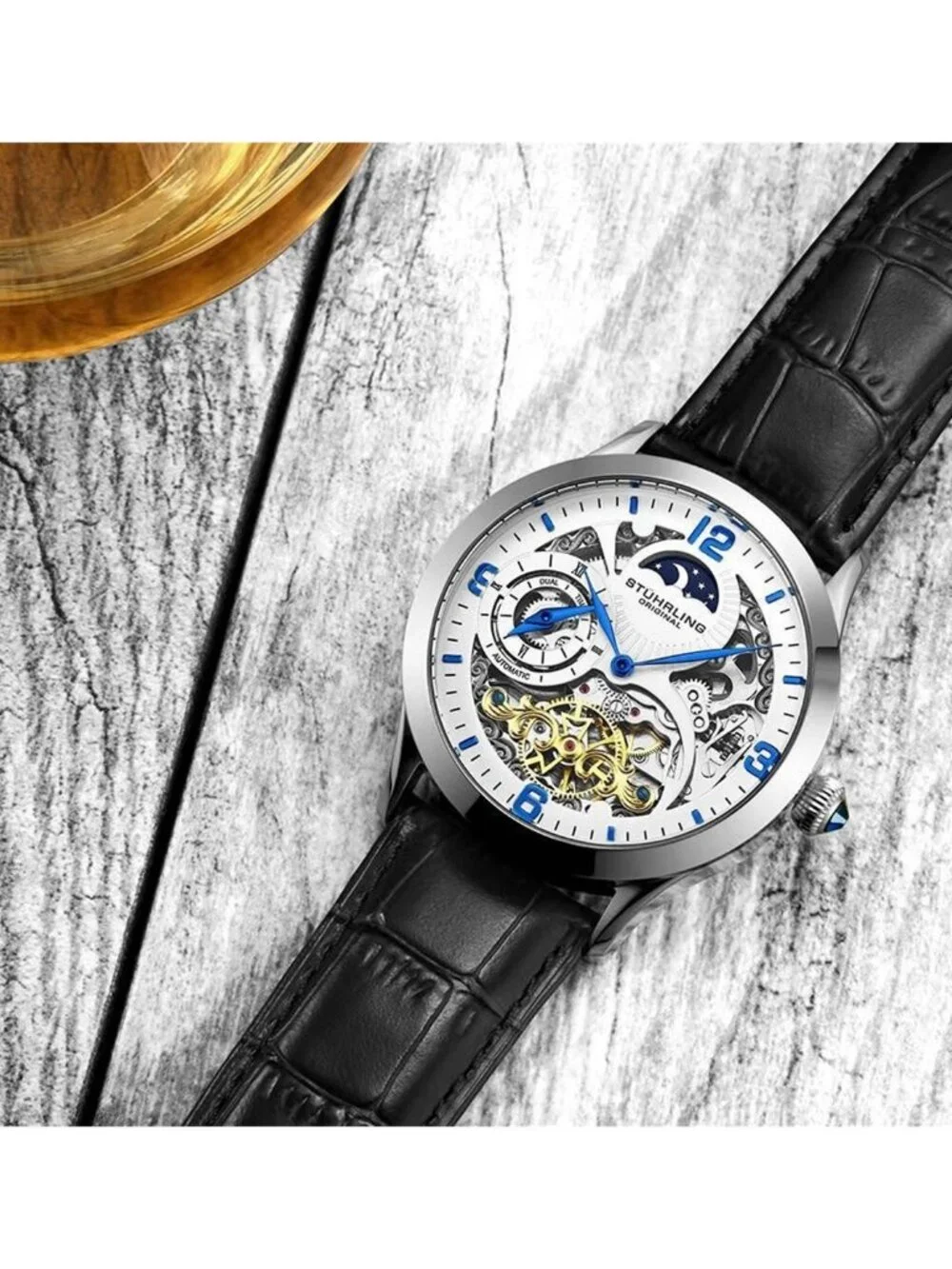 NWT Stuhrling Original Legacy Automatic White Dial Men's Watch